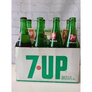 Vintage Notre Dame Football 1973 National Champions 7up Bottles and Box Set of 8